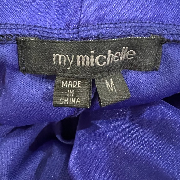 Ruched Cocktail Party Dress with Rhinestone Accents - Picture 8 of 10